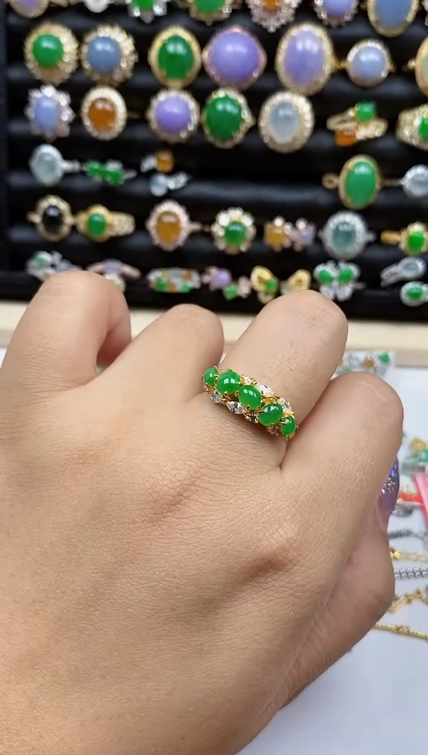 银S925镶嵌戒指翡翠885