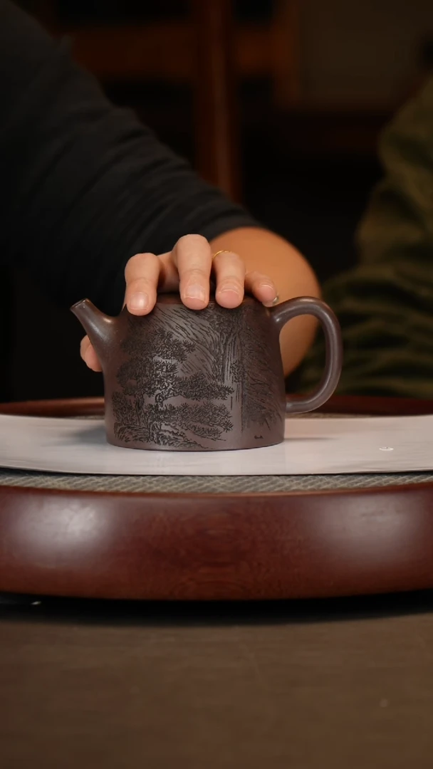 【闪购商品】紫砂茶壶龙潭天青汉铎