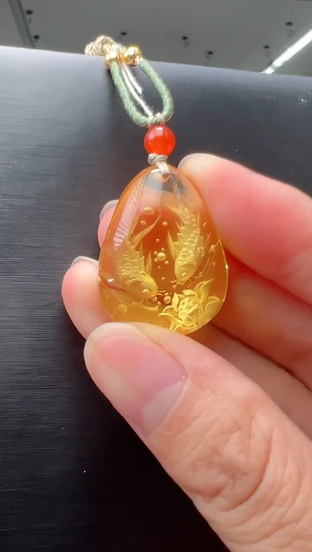 未镶嵌颈饰琥珀小鱼多样性拍一发一