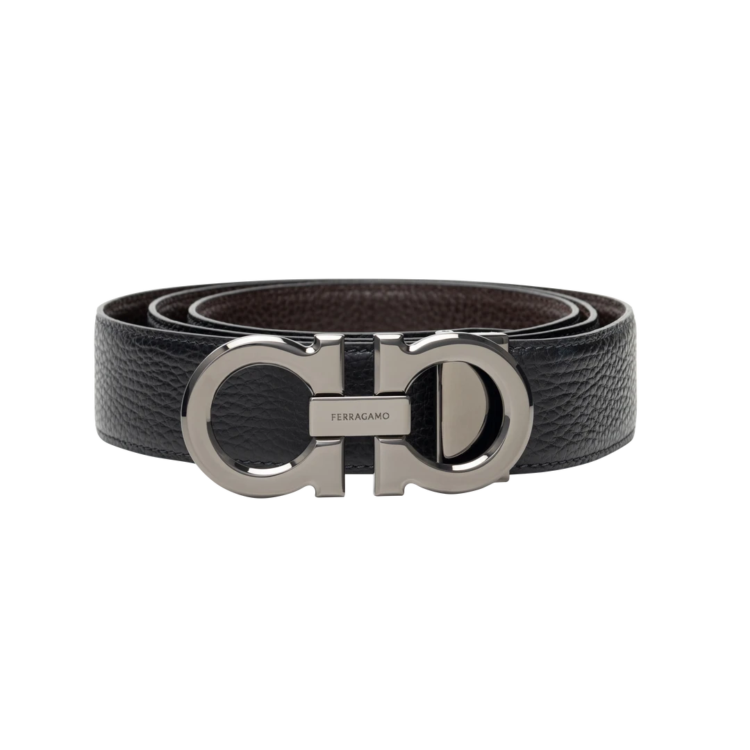 FERRAGAMO/菲拉格慕腰带男士皮带商务双面可裁剪七夕节礼物礼盒款
