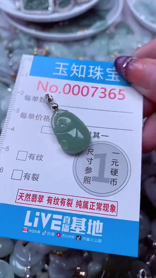 翡翠未镶嵌吊坠(不含链)7365