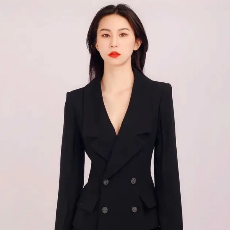 AMASS/阿玛施气质修身短款收腰百搭西装5400615