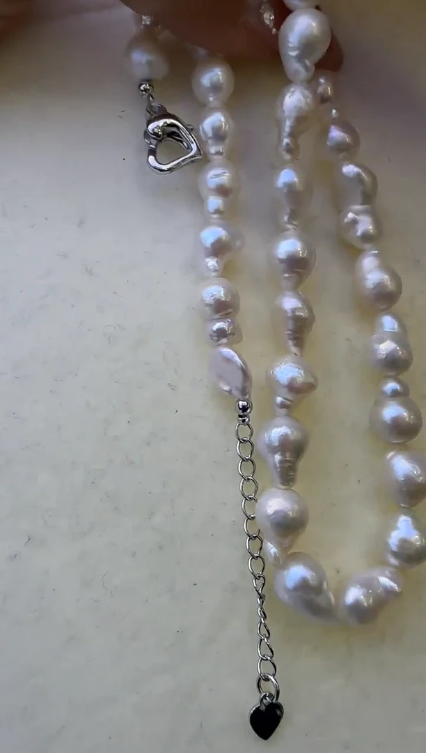 【闪购商品】淡水珍珠项链银S925镶嵌660