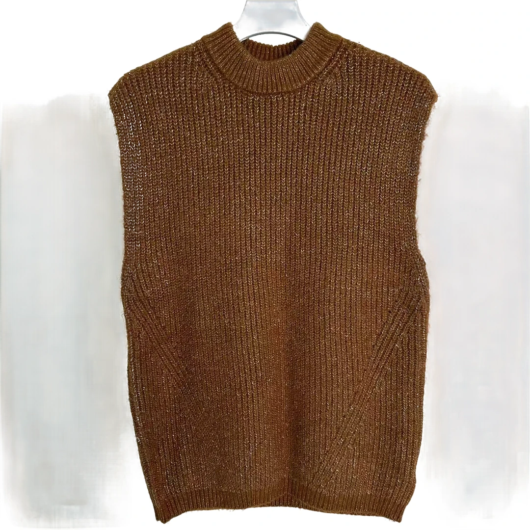 264针织毛衣马甲背心显瘦半高领打底衫