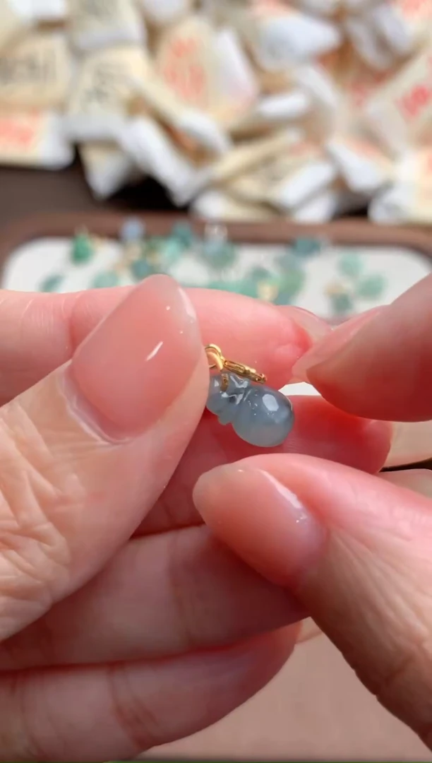 银S925镶嵌挂件翡翠一23