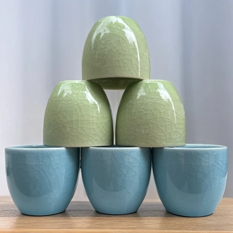 大容量中式哥窑主人杯手工家用喝茶杯陶瓷茶杯茶具大容量茶水杯