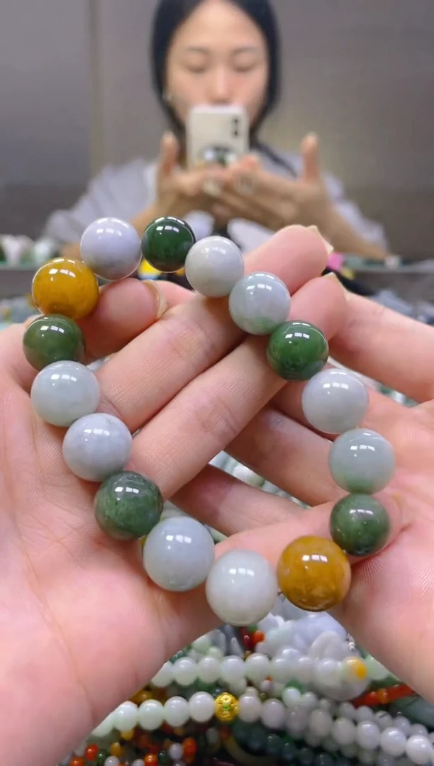 翡翠未镶嵌颈饰13MM/Q/翡翠A货一图一物