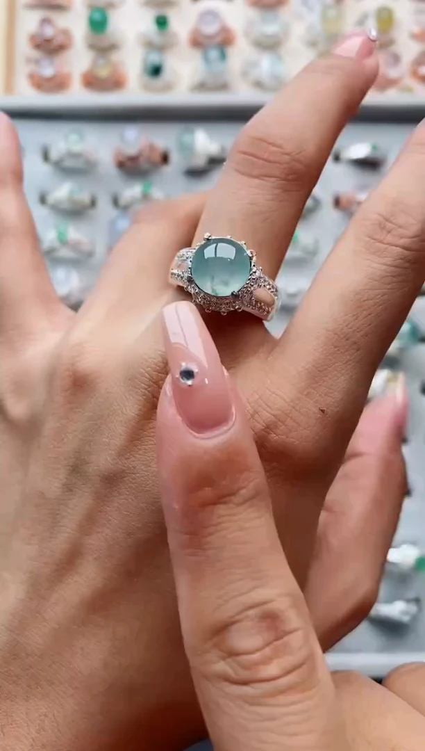 翡翠戒指未镶嵌缅甸天然A货翡翠33   9-8