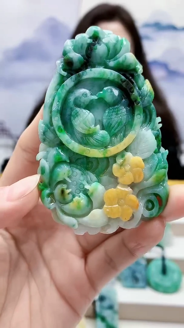 未镶嵌定制翡翠4829lr-毛货挂件41