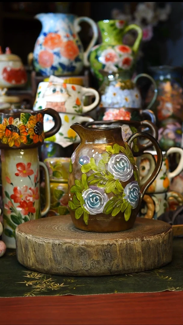 陶瓷65景德镇手工手绘釉下彩