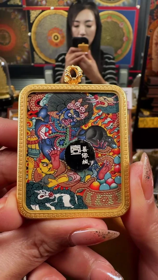 【闪购商品】吊坠壹善缘城手绘唐卡黑c