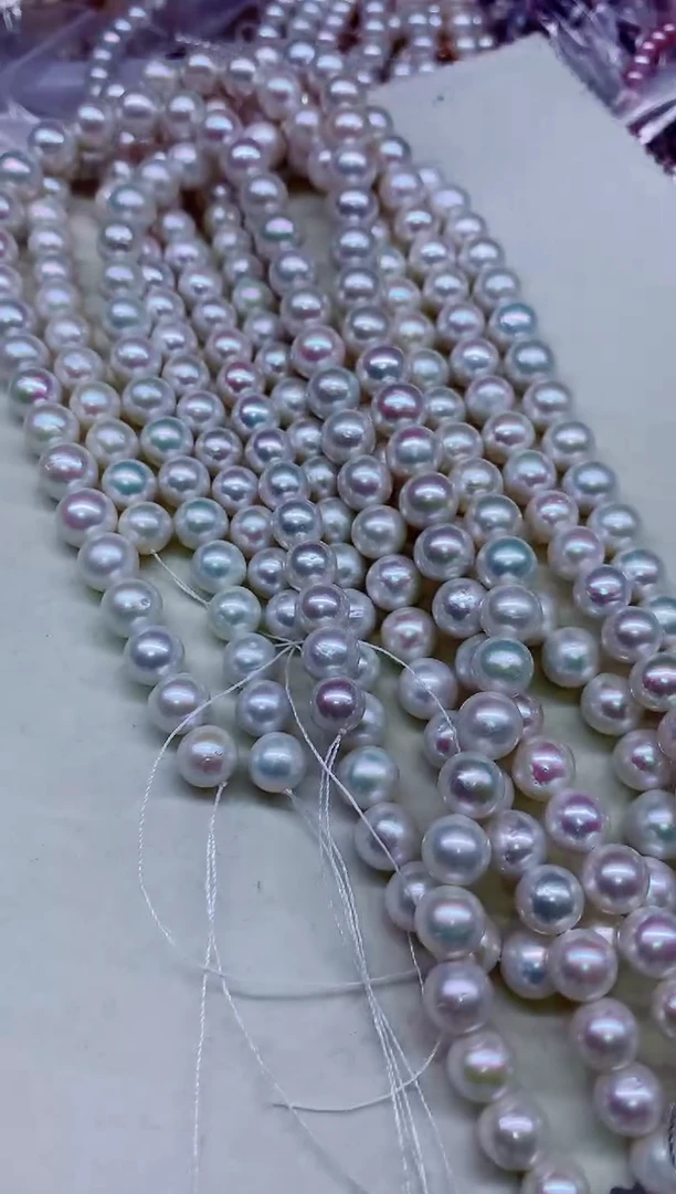 淡水珍珠银S925镶嵌项链多样性发其一，非无暇