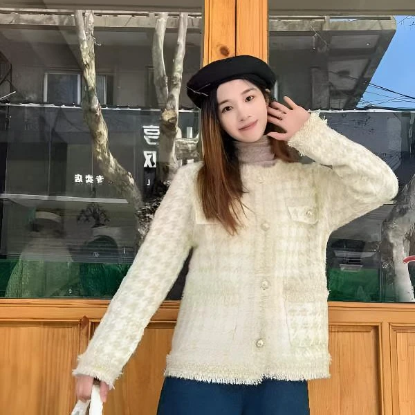 【香姐精品】2025年新款网红气质女装时尚洋气百搭小香风外套-945