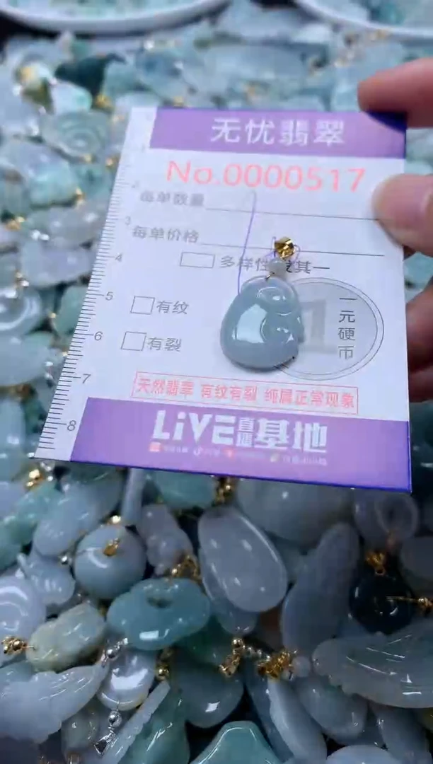 翡翠未镶嵌吊坠(不含链)517