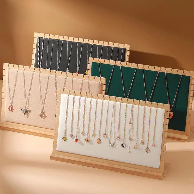 首饰展示架 特大号饰品展示架项链挂架竹木首饰架手链收纳架毛衣