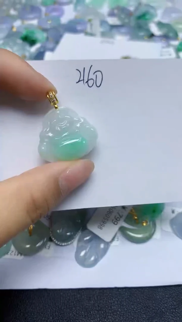 翡翠未镶嵌颈饰天然缅甸翡翠A货