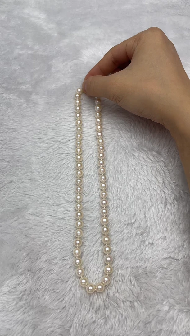 项链银S925镶嵌海水珍珠AK7.5-8mm