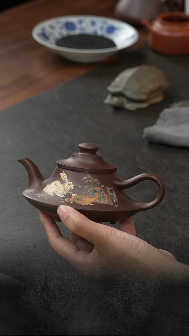 茶壶紫砂三更有梦|尧日辰光  云炉   紫泥