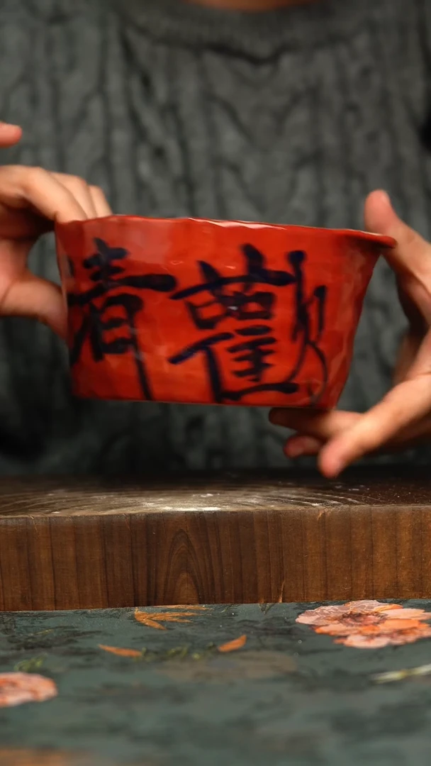 杯釉下彩手工手绘同款陶器