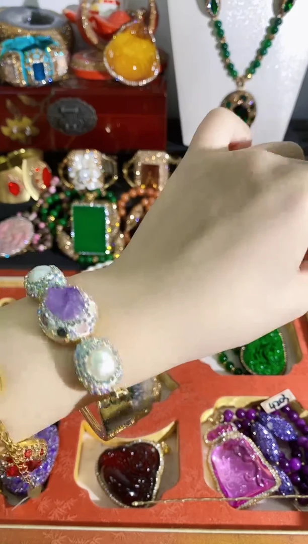 铜合金合成立方氧化锆手镯