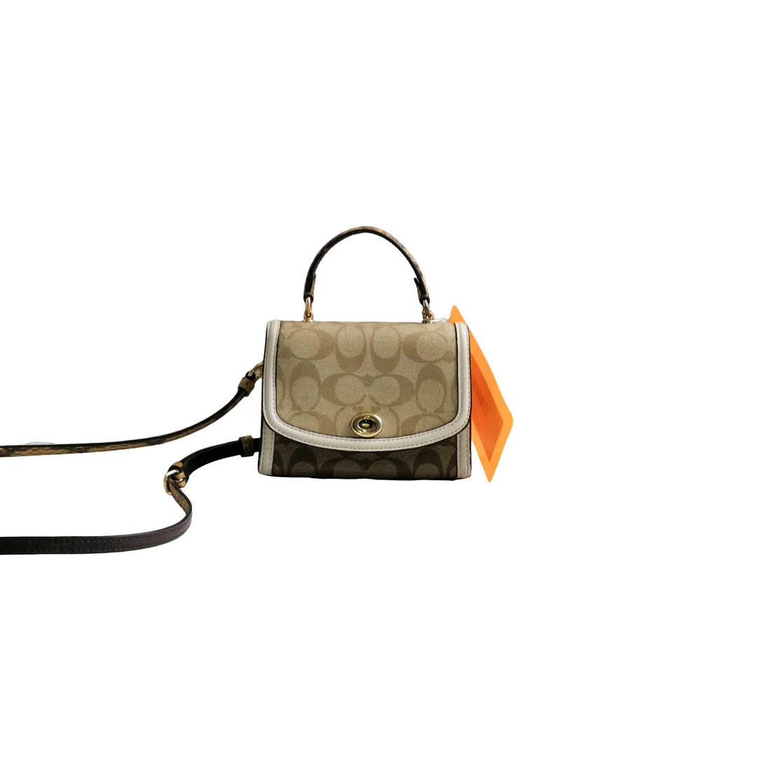 95新 COACH/蔻驰 老花小盒子包 021015