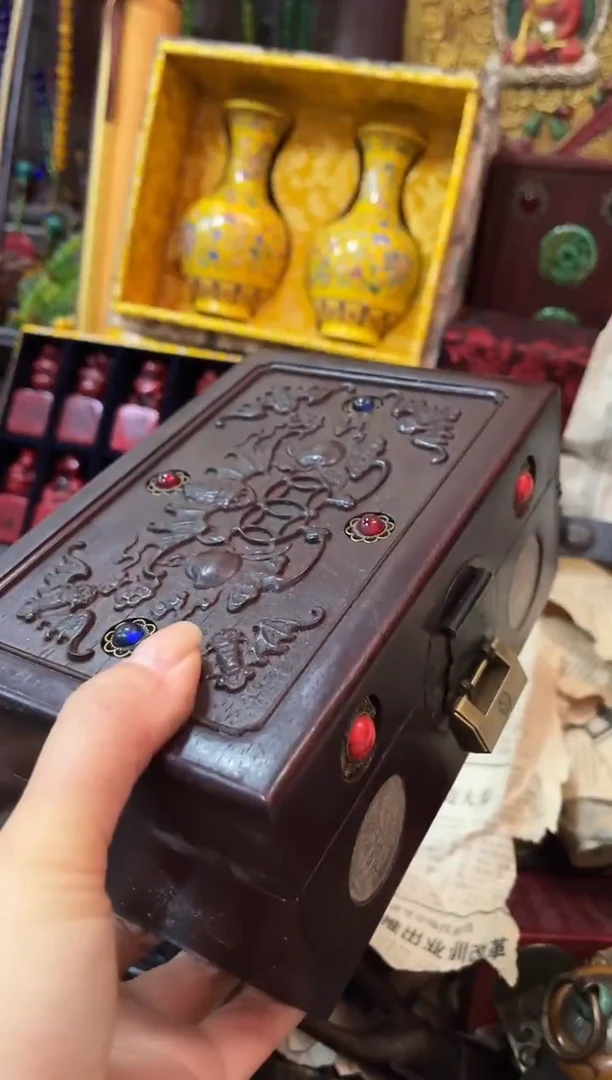 木锁盒仿古风格老板娘推荐好物分享