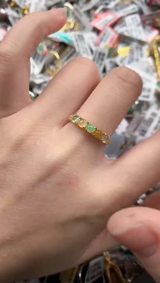 银S925镶嵌戒指翡翠888---10