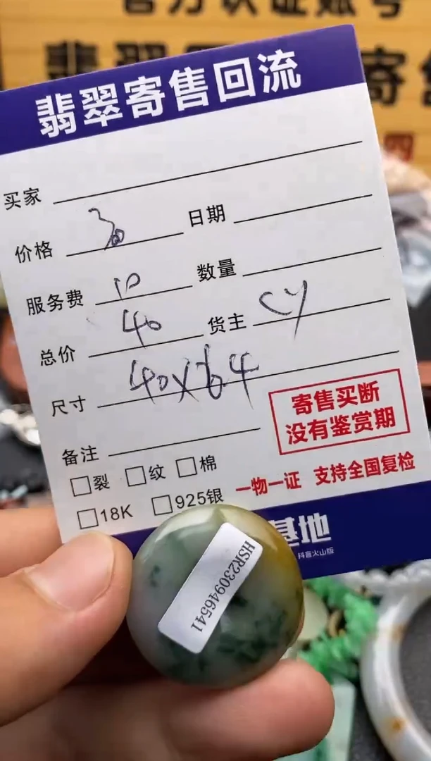 翡翠未镶嵌颈饰21015405