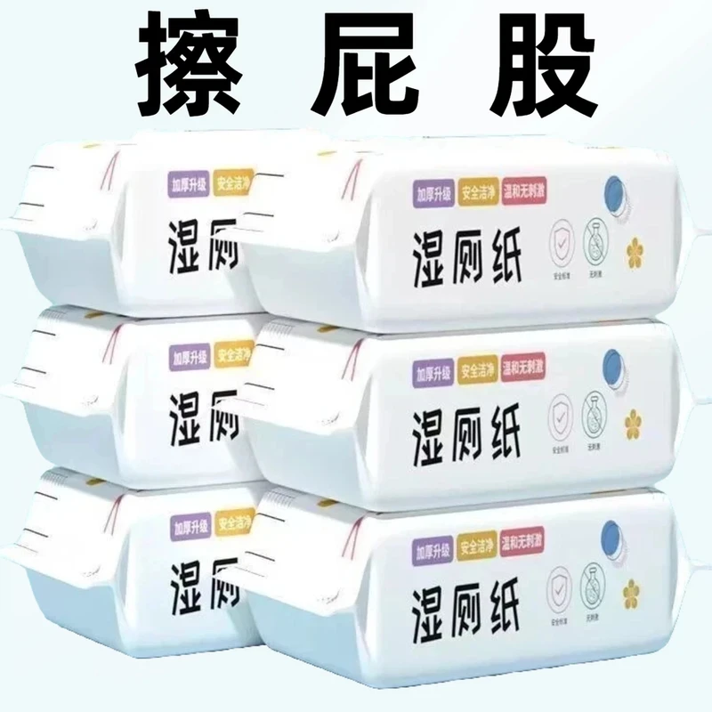 【新人专享】湿厕纸一次性家用湿纸大包80抽母婴加厚加大水洗亲肤湿