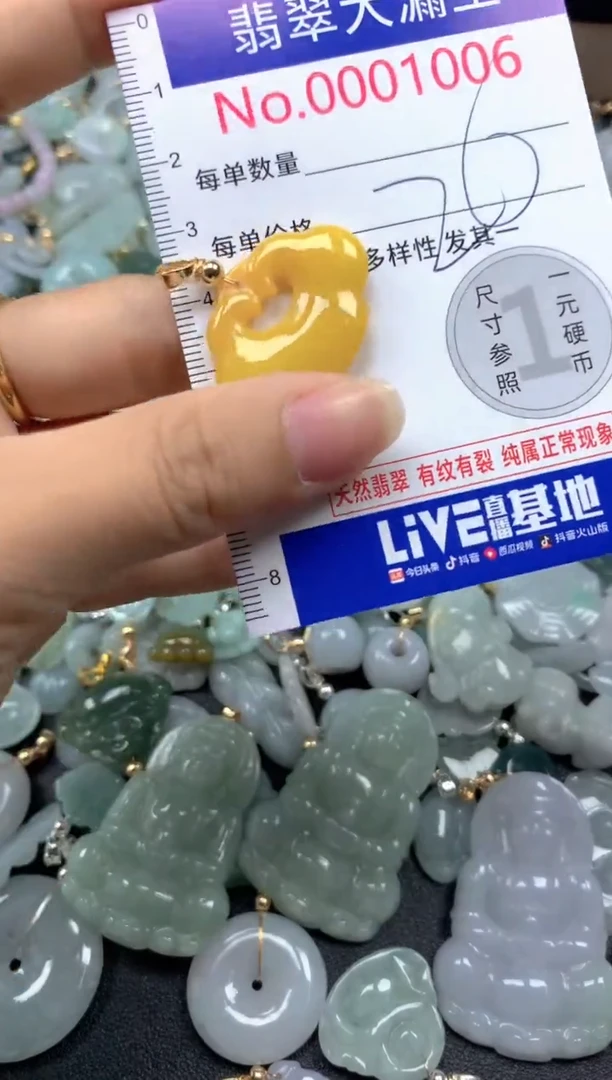 翡翠未镶嵌吊坠(不含链)1006
