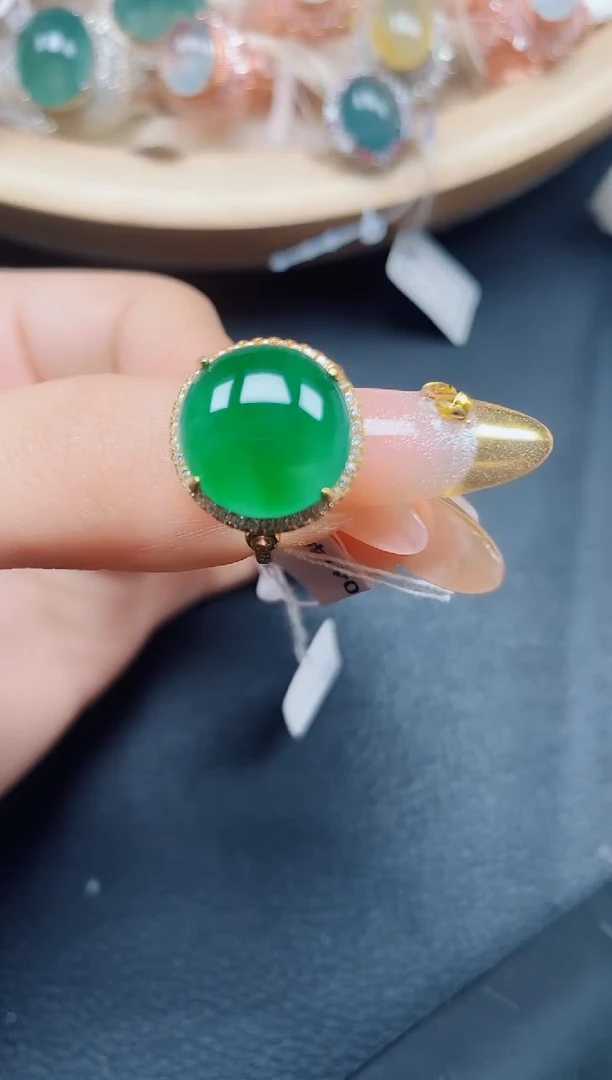【闪购商品】翡翠戒指银S925镶嵌翡翠