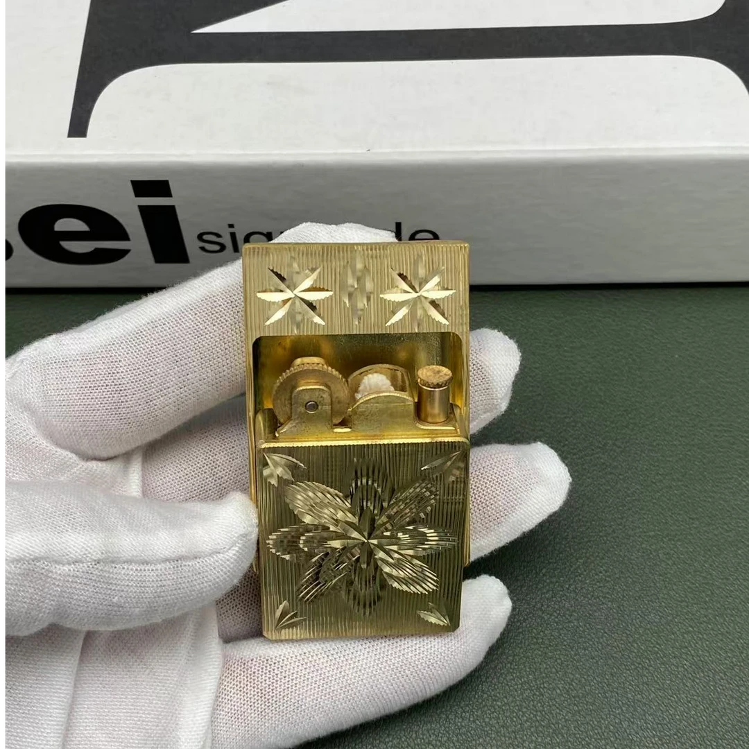 手工纯铜抽屉手雕幸运星煤油打火机个性复古火柴盒好玩创意男礼物