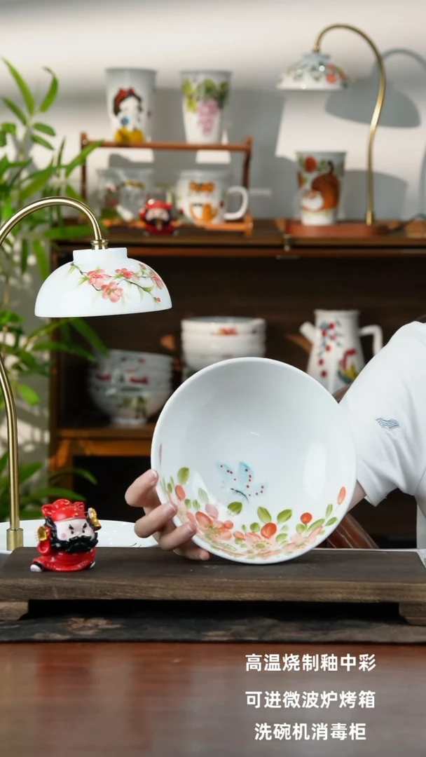 丹*景德镇手绘釉中彩（食品级）大胖碗