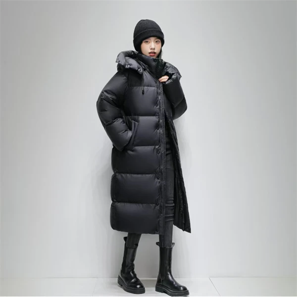 [四季青清仓]新款百搭宽松显瘦长款90白鸭绒羽绒服F376-L12228