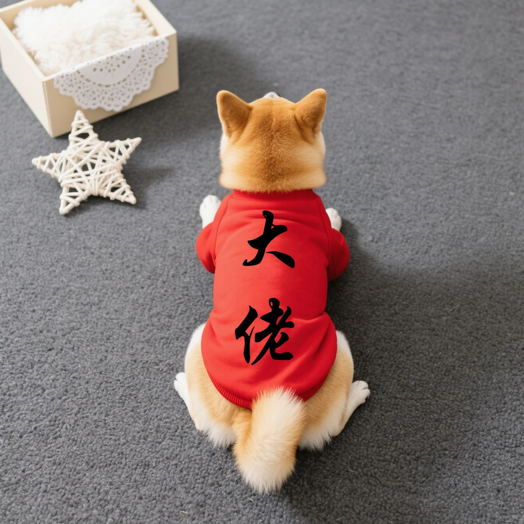 猫咪狗狗衣服秋冬新款韩系圆领保暖卫衣酷酷ins风宠物小型犬比熊