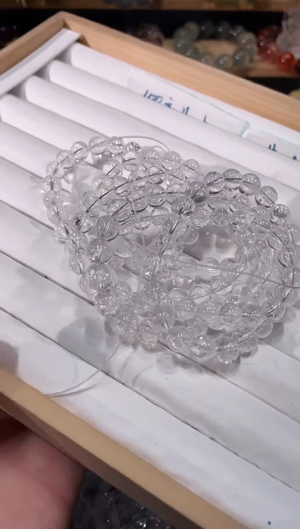 未镶嵌手链水晶利姆利亚白水晶手链8mm多样性发一