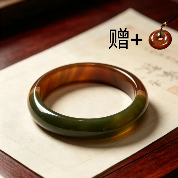 雅雅甄选【 西侯幽谷手镯】琉璃手镯赠琉璃平安扣