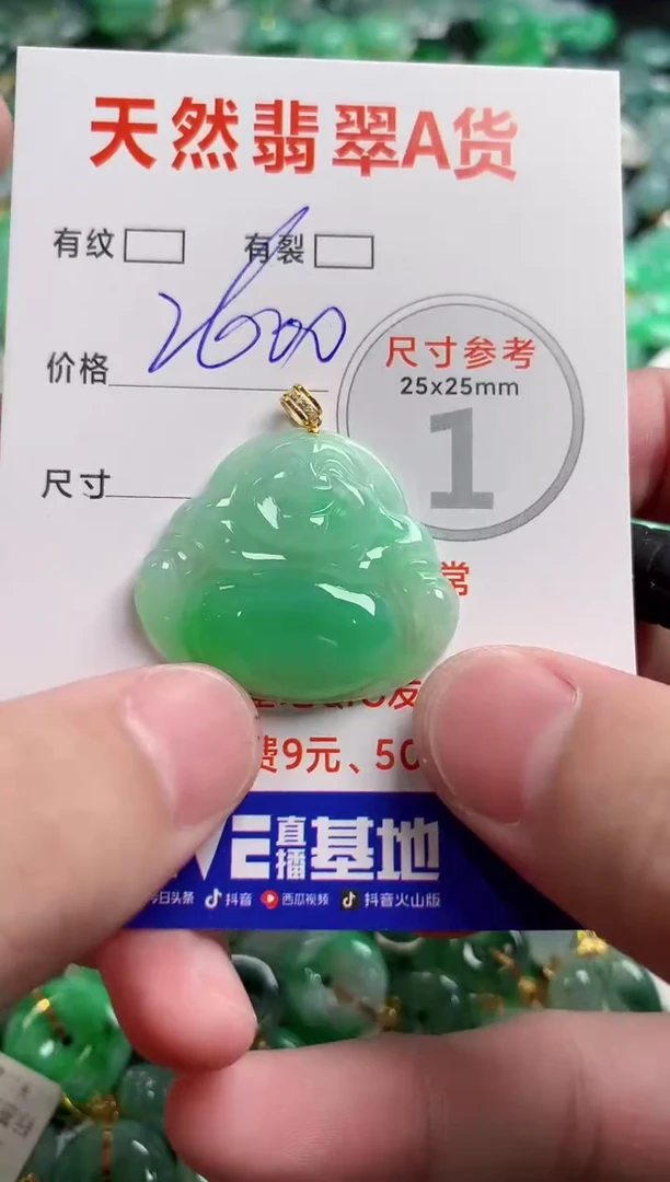 翡翠18K金镶嵌颈饰0297775643