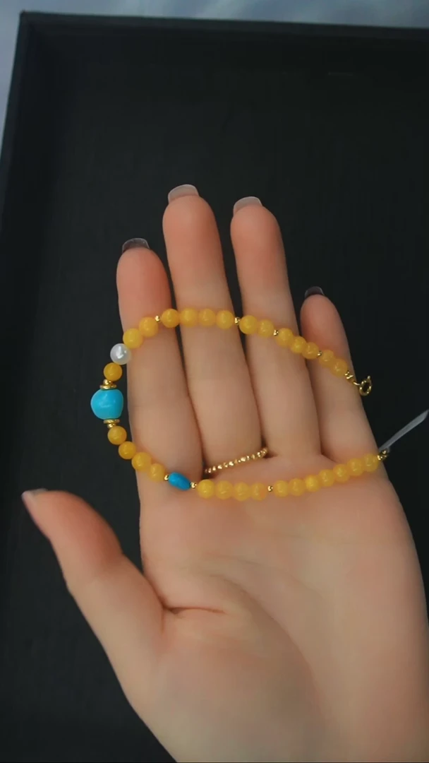 【闪购商品】蜜蜡项链银S925镶嵌发货一件