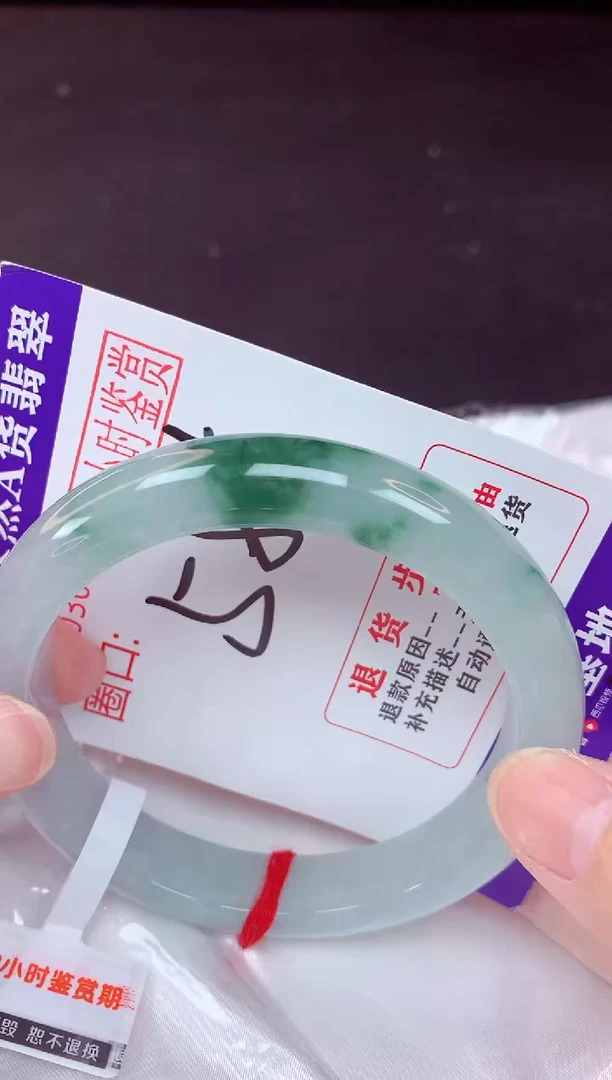 未镶嵌手镯翡翠58（48小时鉴赏期 ）
