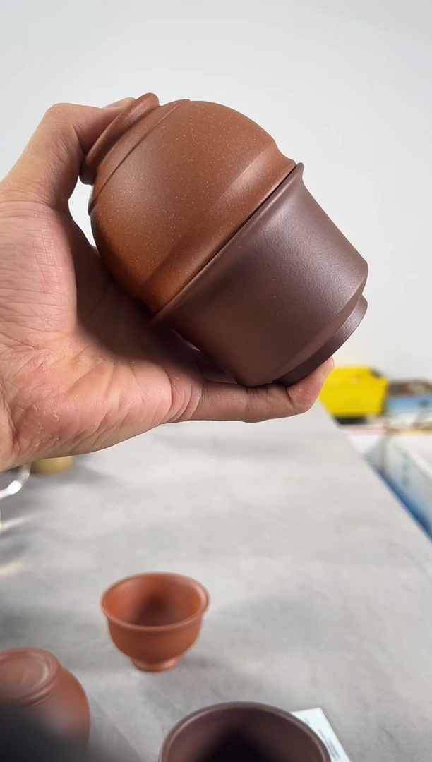 红黄泥缸杯高砂武将杯