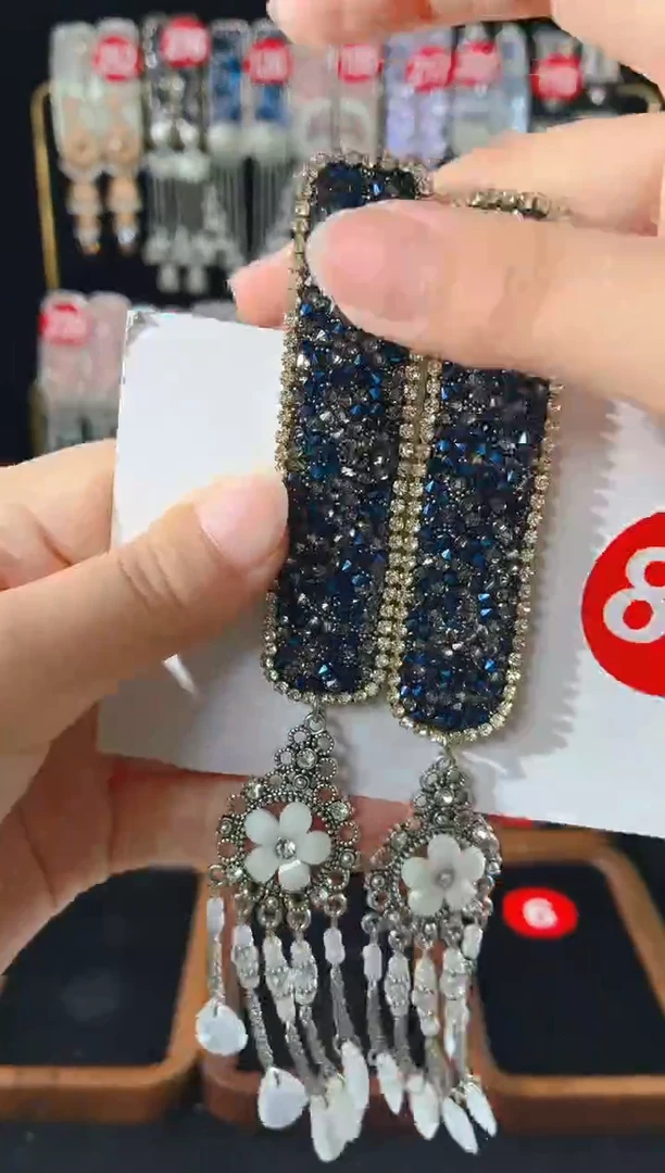仿水晶铁合金87原创发夹一对倒夹
