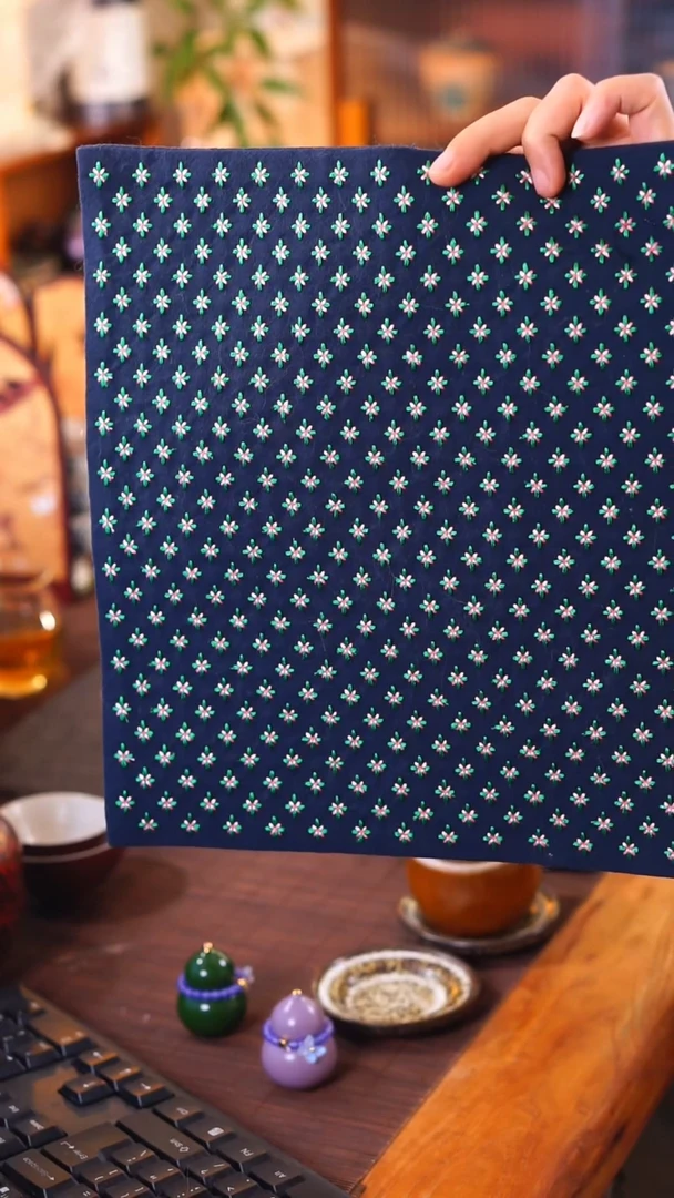 蓝色刺子绣茶席蓝色刺子绣茶席58