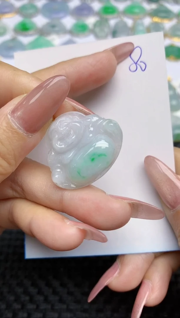 【闪购商品】翡翠颈饰18K金镶嵌天然A货翡翠 80