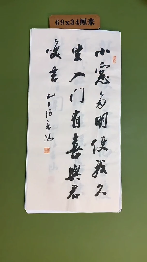 书法书法 张若鸿 尺寸69cm*34cm
