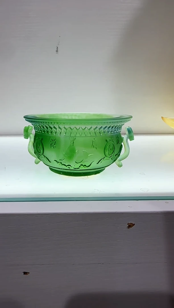 手工艺品琉璃古法琉璃五路财神聚宝盆