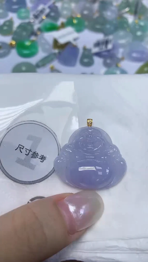 翡翠18K金镶嵌颈饰天然缅甸翡翠A货百元以上9元证书费自理