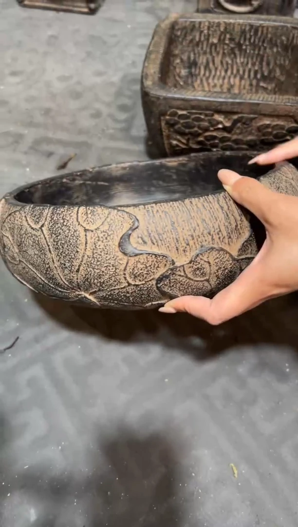 陶土【火山泥】荷韵盆