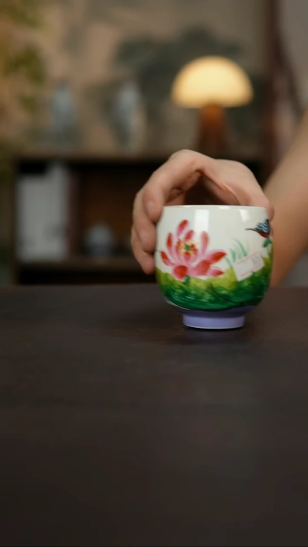 杯景德镇陶瓷杯碗柴烧多人微瑕