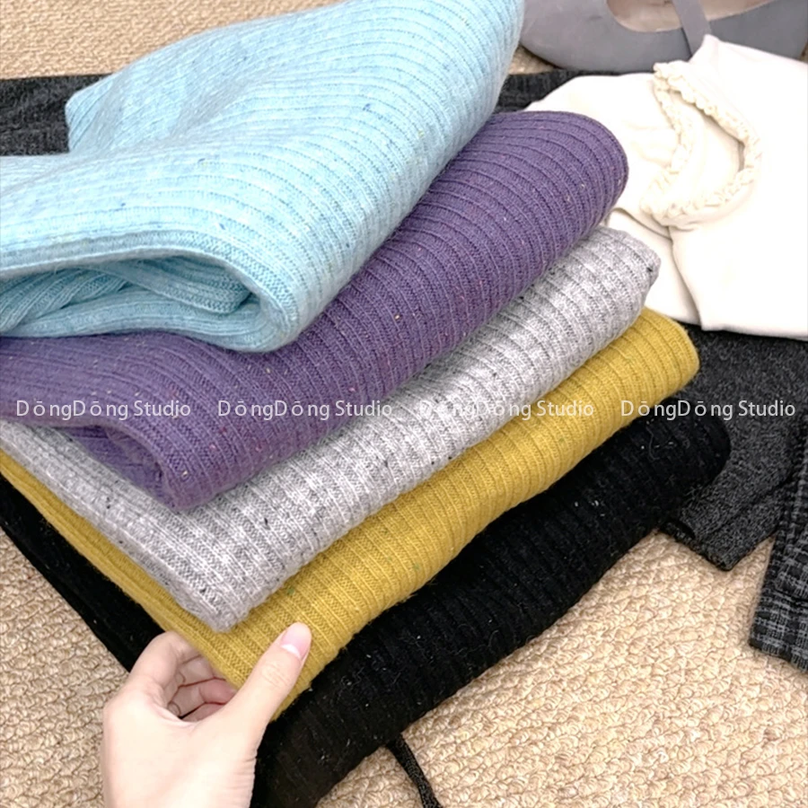 特！人手三条！【全毛半高领3号】无缝点子纱半高领针织打底衫 6611